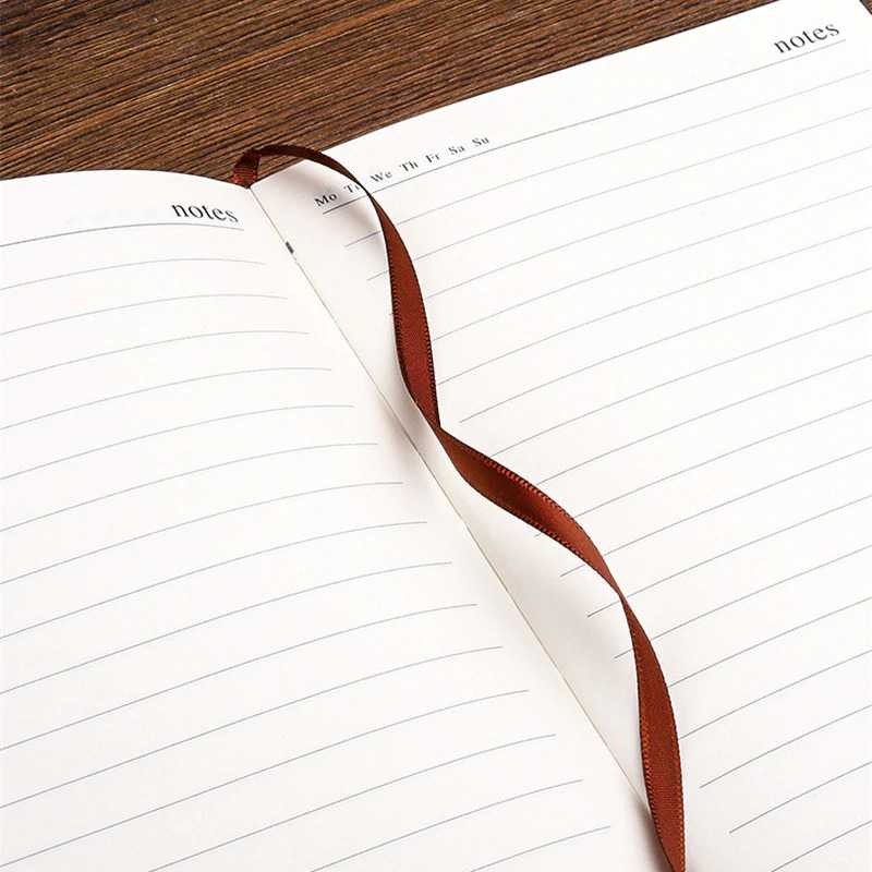 

mh Buku Catatan Kerja Notebooks Cover Kulit Jurnal PU Kertas A5 Hitam