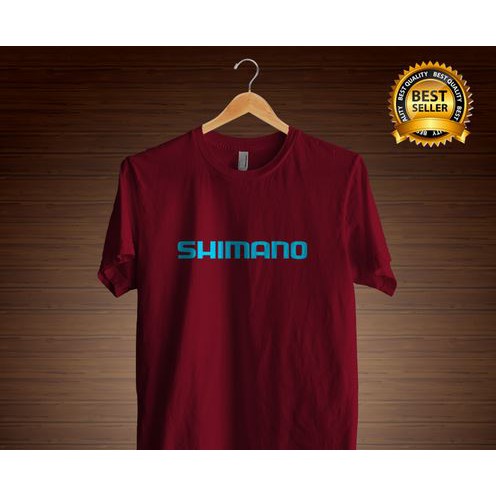 TSHIRT KAOS BAJU SHIMANO MAROON - KAOS TUKANG MANCING SHIMANO - KAOS DISTRO