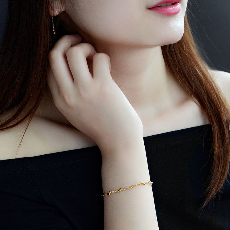SALE Gelang Titanium Wanita Import Korea Stainless Anti Karat GK147 Cocok Hadiah