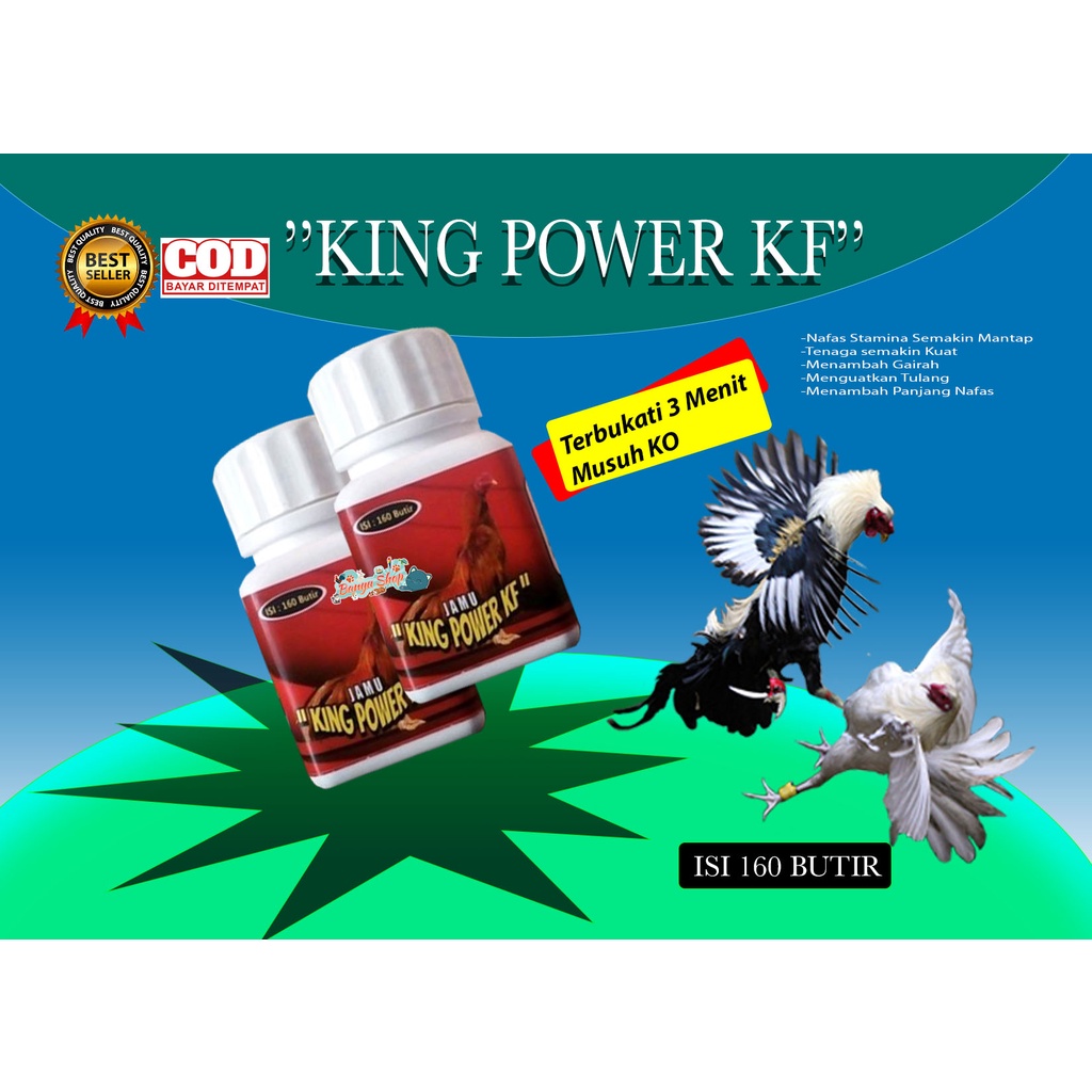 JAMU AYAM KING POWER KF JAMU AYAM LAGA DAN BURUNG-DOPING AYAM LAG, AYAM ADUAN, JAMU, PENGUAT TULANG,