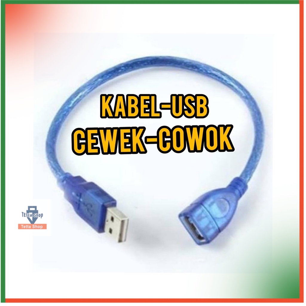 Kabel Cewek Cowok  Usb Female to Female Cable Pria ke Wanita Buat Laptop dan Komputer