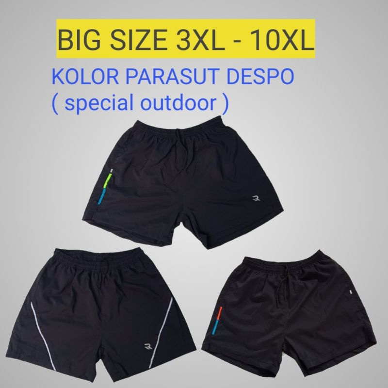 Celana Kolor Jumbo Bigsize Pendek Parasut Olahraga sport  Pria Wanita Santai jogging Lari Futsal Tenis meja Running Murah