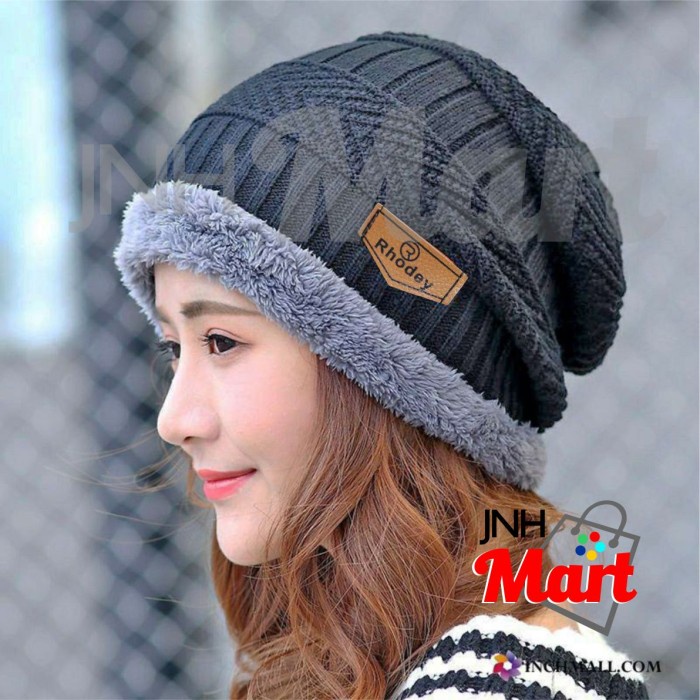 TOPI KUPLUK SONG TING DEWASA PRIA WANITA RAJUT BULU WOL TEBAL HANGAT BAHAN BERKUALITAS TINGGI
