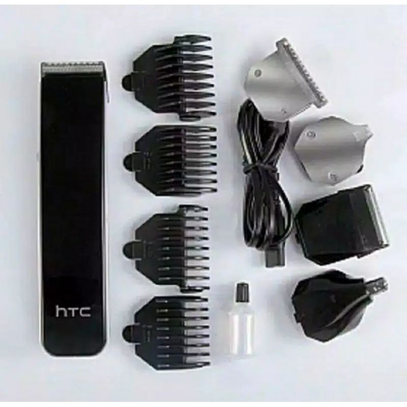 Alat Mesin Cukur Rambut Htc 1201 5in1 Kumis Jenggot Bulu Hidung MultiGroom  Hair Clipper Murah Cas
