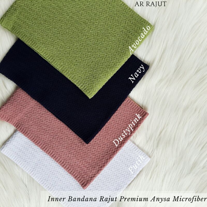 Ciput Rajut Bandana Premium Anysa Microfiber/ Inner Hijab Motif Zigzag/Daleman kerudung anti pusing