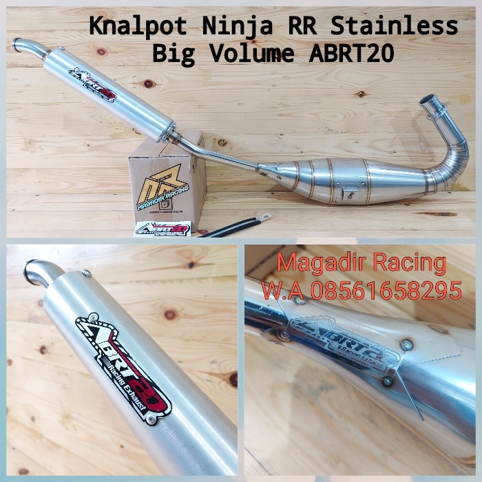 Murah Knalpot Original ABRT20 Ninja RR / ZX 150 Big Volume Stainless ABRT Keren