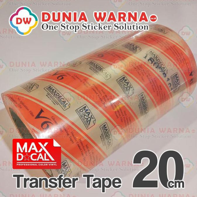 

[[BISA COD]] MASKING MAXDCAL TRANSFER TAPE PLASTIK LAKBAN CUTTING STICKER 20 CM BERMUTU Kode 1201
