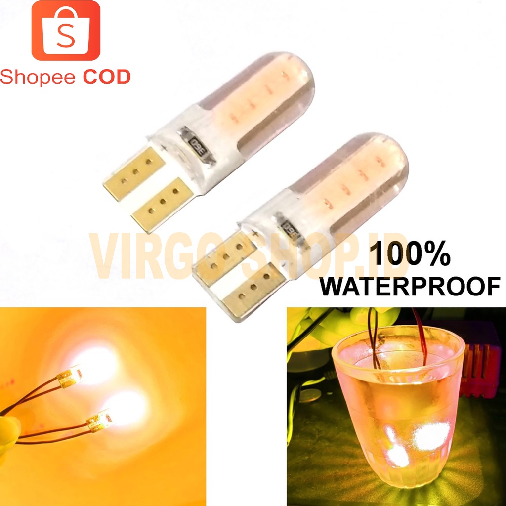 2 Pcs Led Gel / Jelly / Silicone Super Bright T10 Bisa Untuk Senja / Lampu Stop Vario 125/150 / Lampu Senja / Led T10 / T10 / Lampu Senja T10 / Lampu / Lampu Senja Vario 125 Old / Led Senja / Led