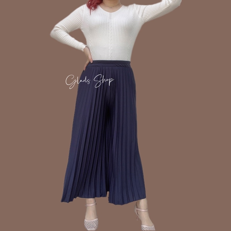 CELANA KULOT PLISKET BASIC CK250 FASHION WANITA