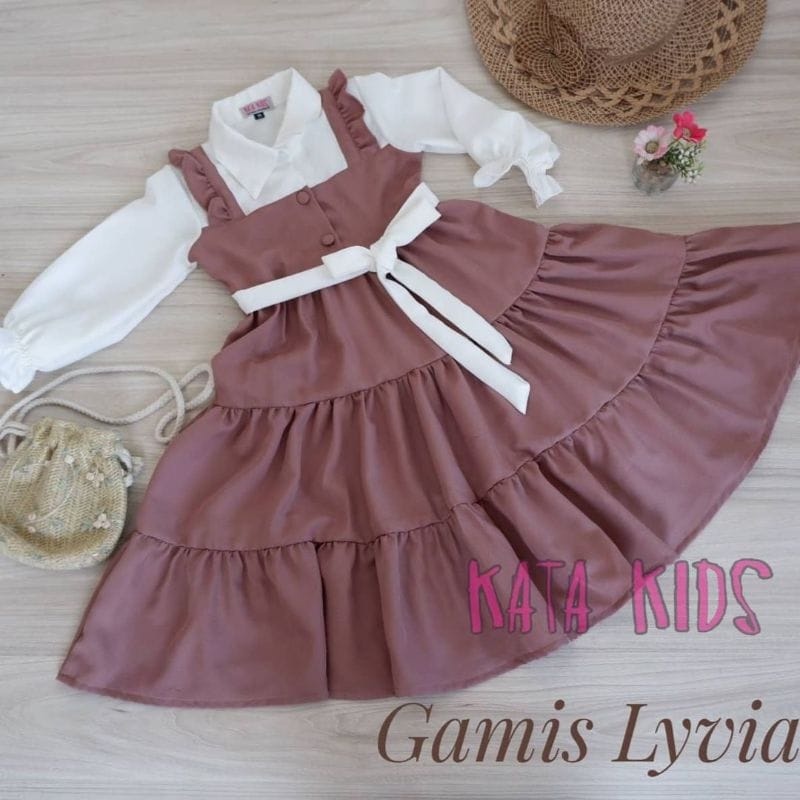 gamis livy anak | dress korean style | gamis anak perempuan