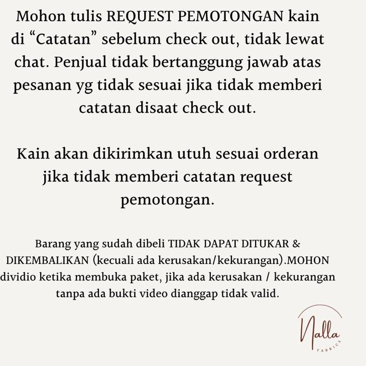 ☆ 1/2 meter Kain Kebaya Brokat Tile Prancis Motif Akar Line ◊