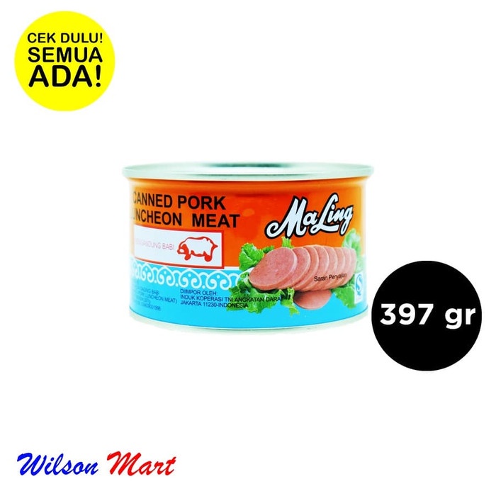 

sa2011aa Maling Daging Babi Olahan Kaleng Ma Ling Canned Pork Luncheon 397 Gram Xa20X1