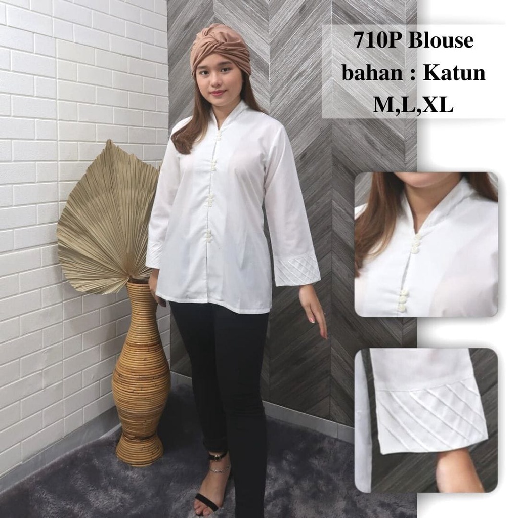 BLOUSE WANITA/ATASAN WANITA/ATASAN PUTIH WANITA /BAJU CWE KEKINIAN MUSLIM/BLOUSE PUTIH WANITA