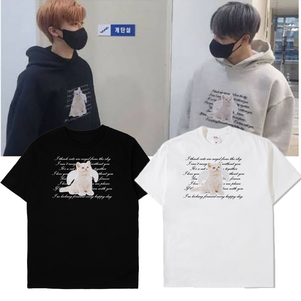 Kaos nct jaemin angel cat sablon depan