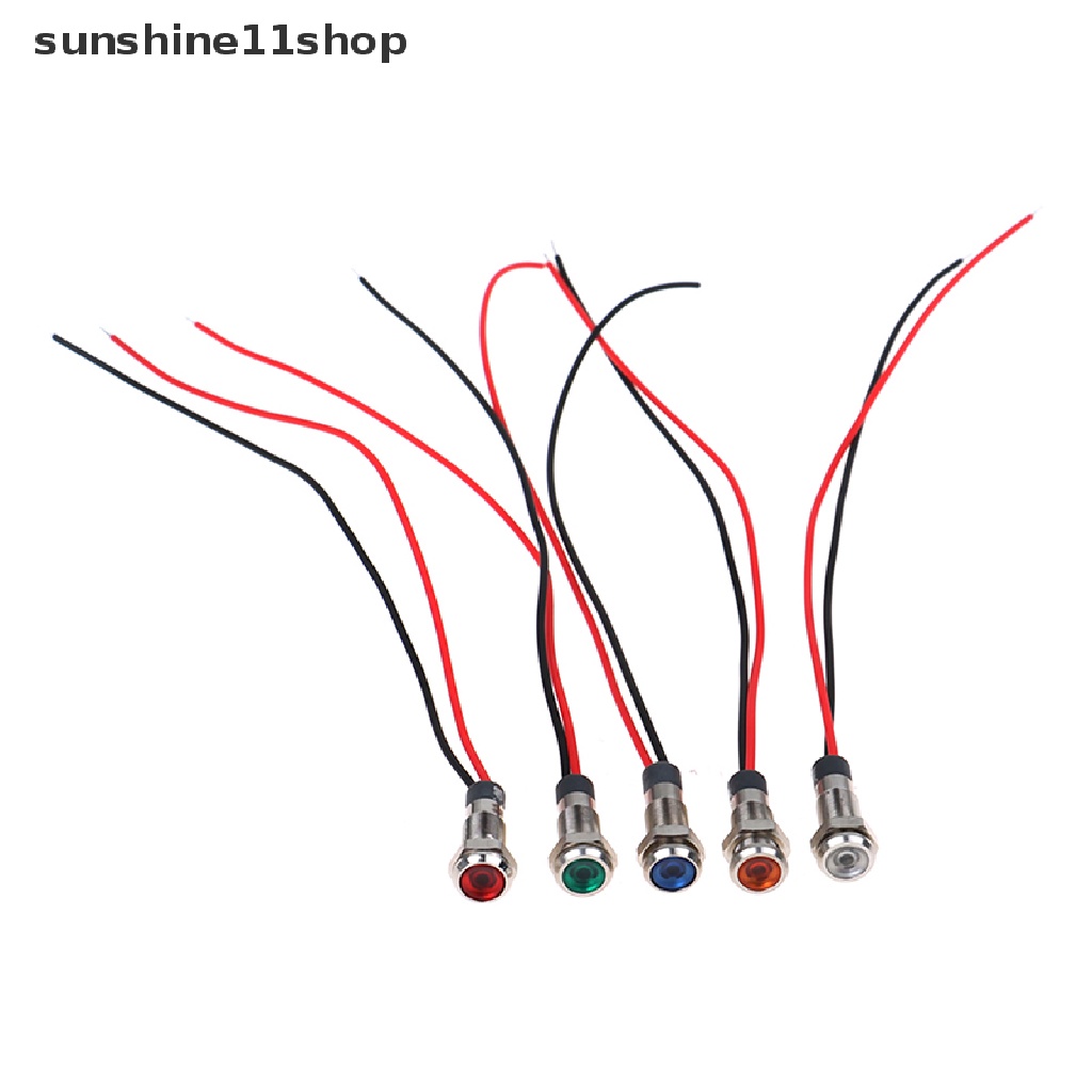Sho 5x Lampu Indikator LED 12V-24V 6mm Untuk Panel Dasbor Mobil / Perahu