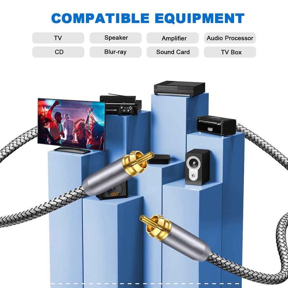 Kabel Audio Coaxial TOP 1m 3m 5m OD 6.0 Digital Premium Male to Male