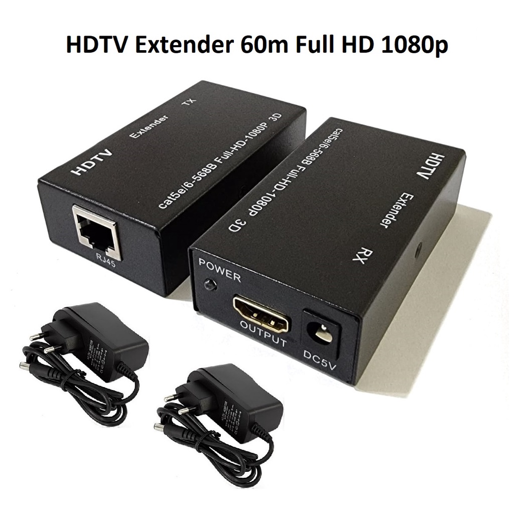 HDMI Extender 60m over Kabel Lan RJ45 Support Full HD