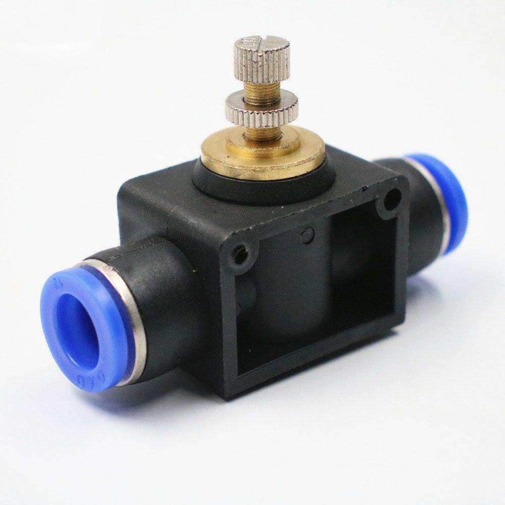 【 ELEGANT 】 Throttle Valve Push In Selang Air Adjust Valve Konektor Fitting Aliran Udara Pneumatic Valve