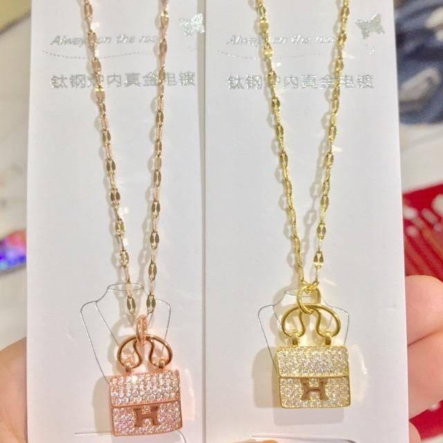 Kalung tas titanium asli,tidak luntur,awet,