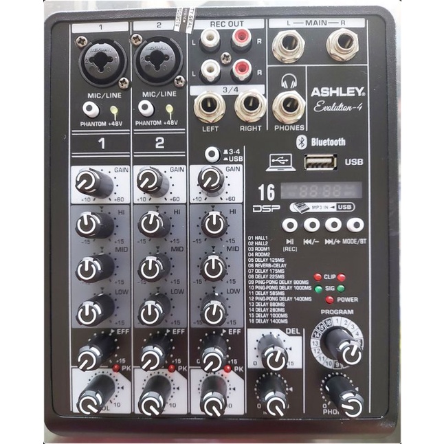 Mixer Ashley Evolution 4 Original Ashley 4 Channel With Soundcard Effect