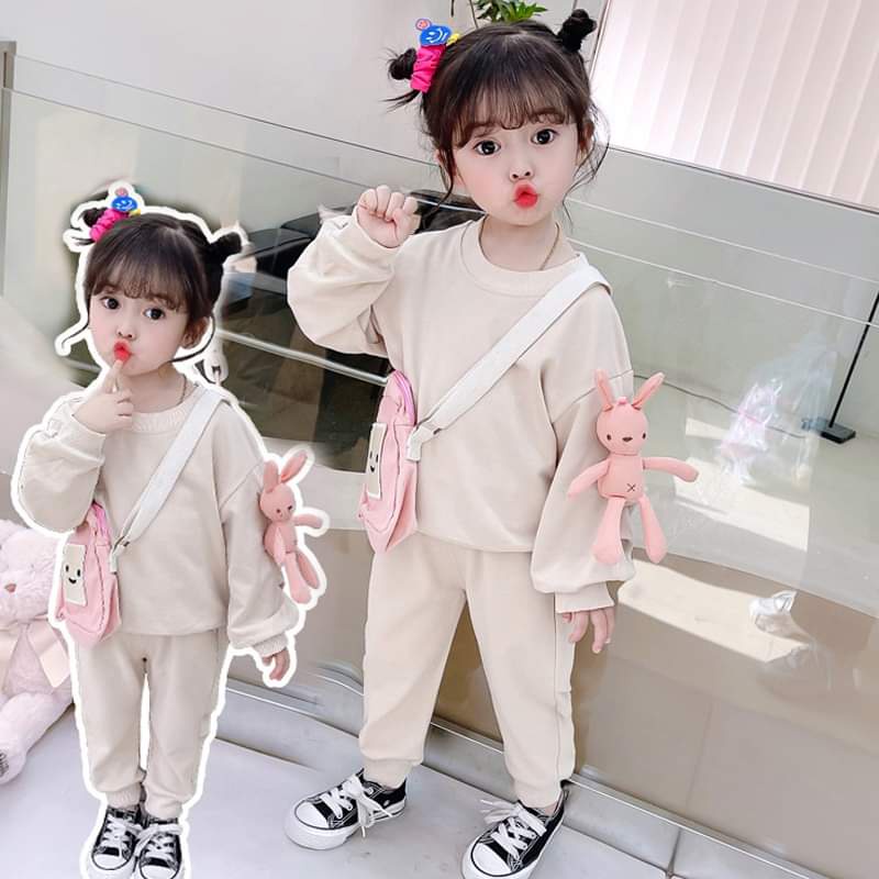 Setelan Anak Perempuan Plain Doll Rabbit