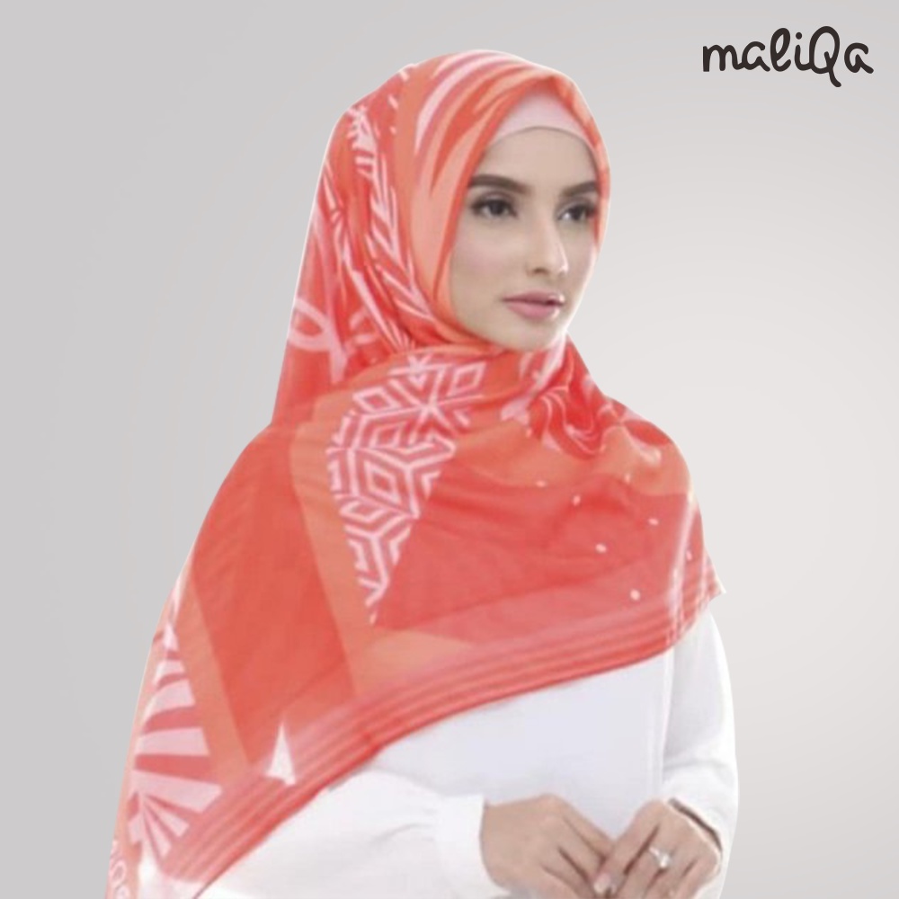 MALIQA -HIJAB SEGI EMPAT PRINTING - MOTIF RAFANDA