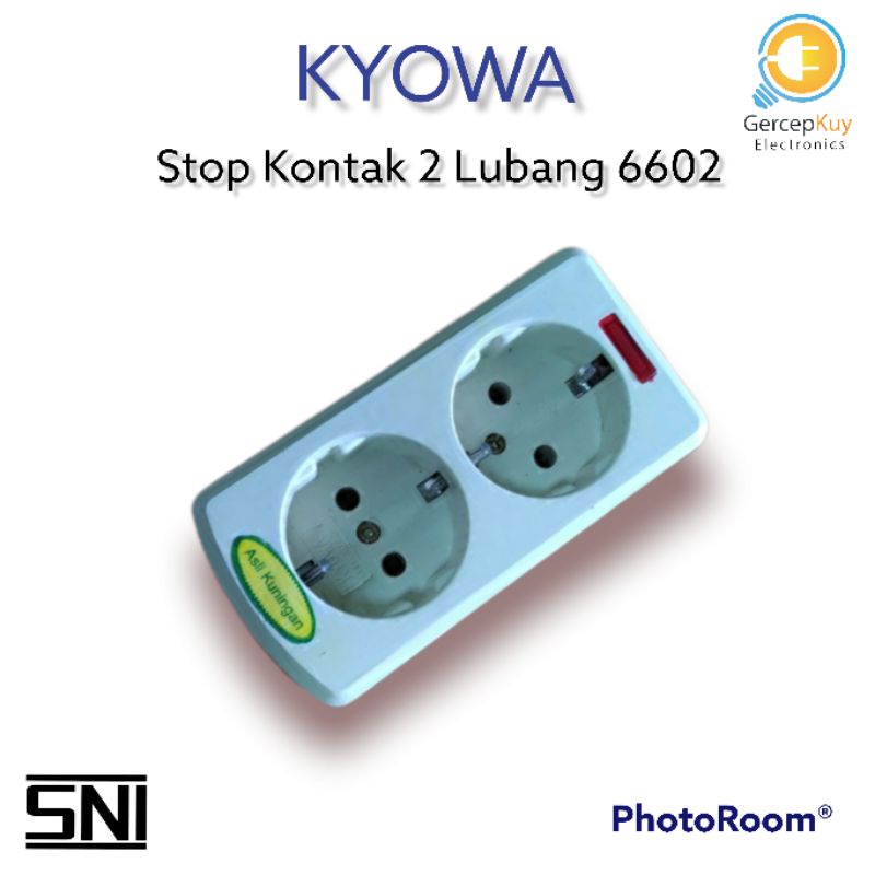 Stop Kontak 2 Lubang 6602 / Stop kontak KYOWA Gepeng