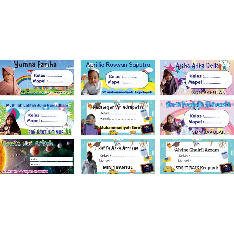 

Stiker Buku / Stiker label buku / stiker buku pelajaran ( dapat 35pcs )