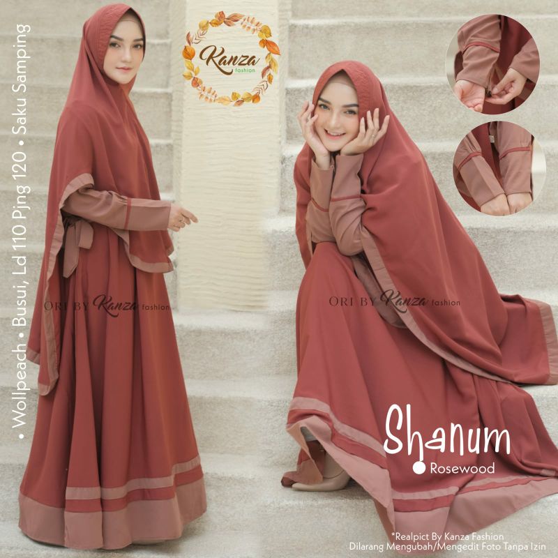 SHANUM GAMIS SYARI ORIGINAL BY KANZA FASHION