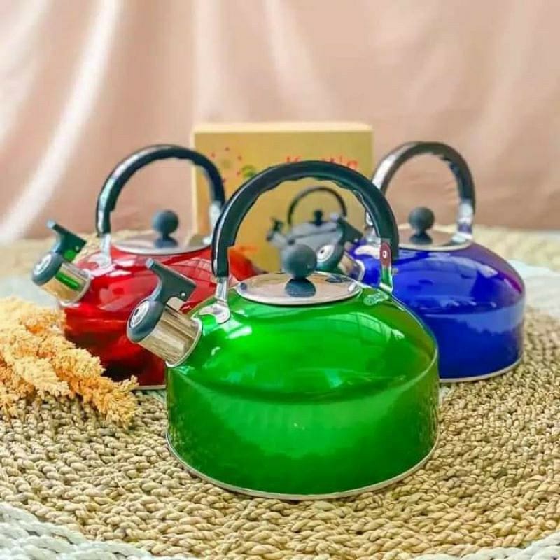 TEKO SIUL 3 & 5 LITER CERET BUNYI KETTLE STAINLEES STEEL WARNA