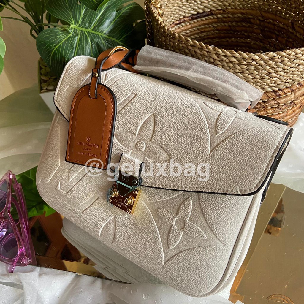 LV Pochette Metis Emboss Braided White Semi-Premium