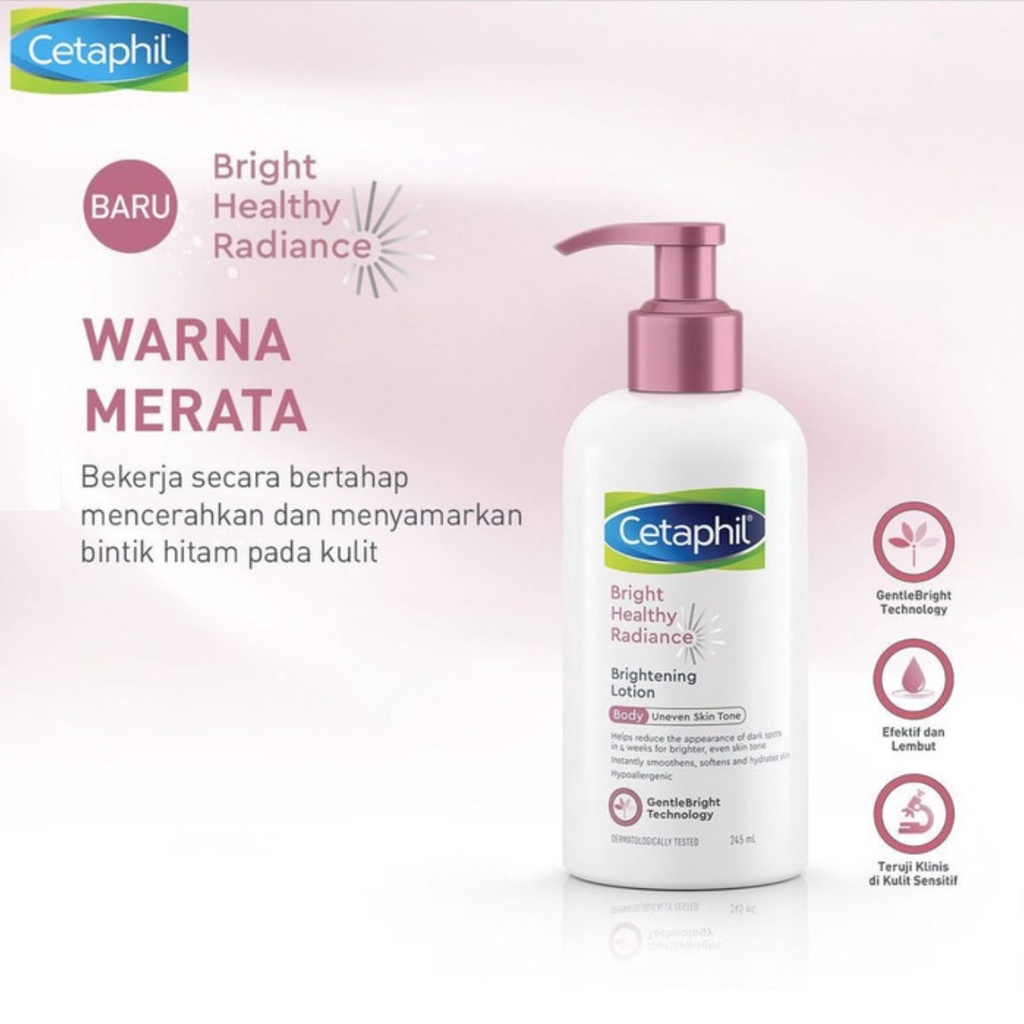 Cetaphil Bright Healthy Radiance Reveal Cleanser | Brightening Night | Refresh Toner 150ml | Day Protection | Lotion 245ml | Body Wash 245ml