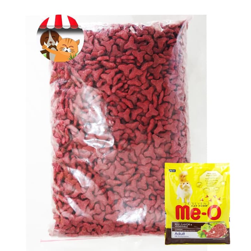 Meo Beef &amp; Vegetable Repack 500gr - Makanan Kucing Me-O