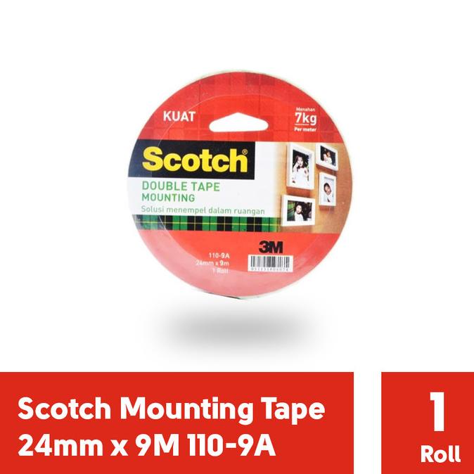 

JUAL MURAH Double Tape 3M Scotch Mounting Tape 110-9A 24mm x 9M - 1 Each