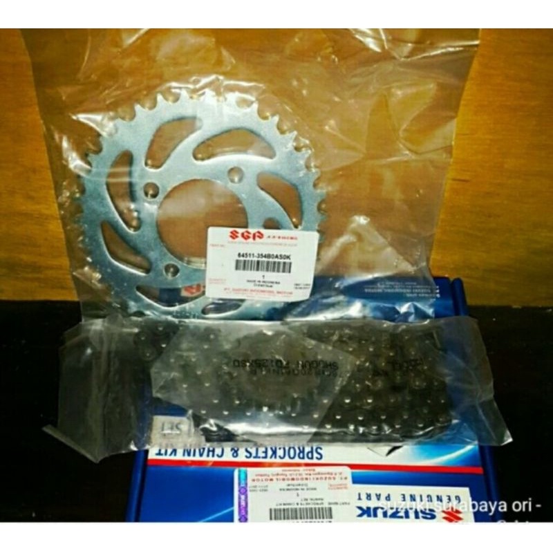 RANTAI GER SET GEAR SET GIR SET  SUZUKI SHOGUN 125 R 125 SP LAMA FD125XRM FD125XSD ORI SGP