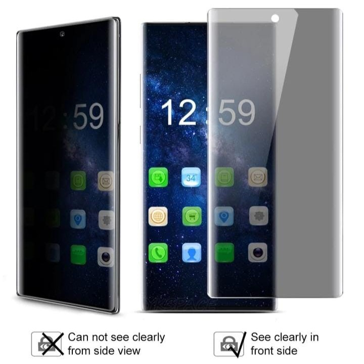 Samsung S21 Ultra Tempered Glass UV Spy Privacy Full Lem