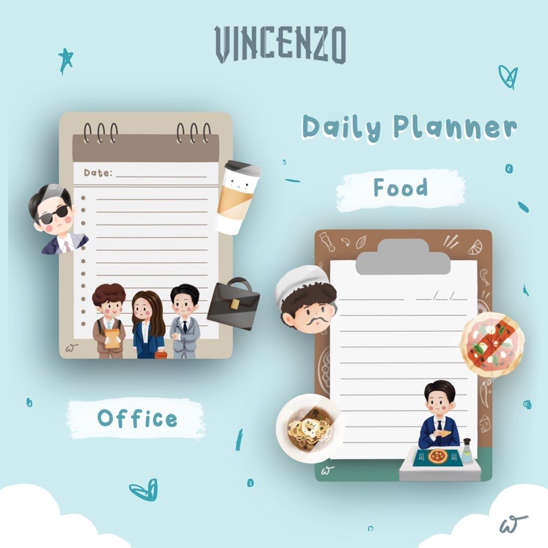 

VINCENZO KDRAMA DAILY PLANNER SET vincenzo cassano song joongki