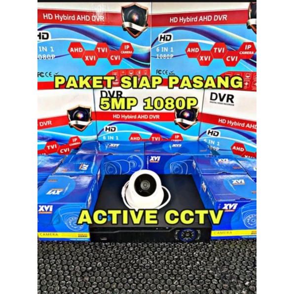 PAKET CCTV ONLINE 1080P 5MP 1 KAMERA CCTV DVR 4 CH 4 CHANNEL CAMERA 5 MP HDD HARDISK