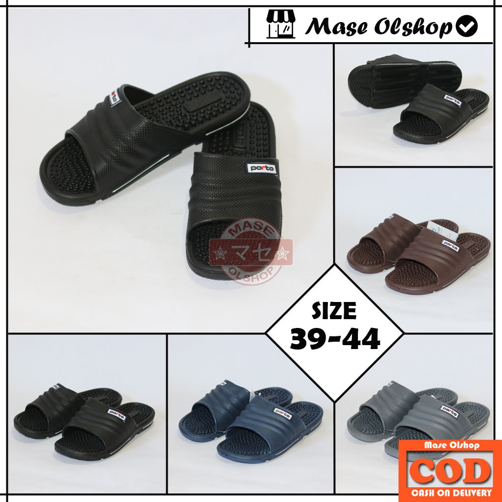 Sandal Slop Pria Sandal Karet Porto 1039M