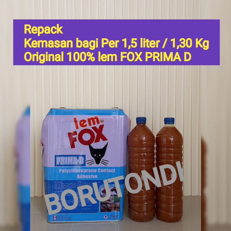 Jual Lem Kuning Fox Prima D Repack 15 Liter 13 Kg Shopee Indonesia 5888