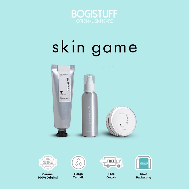 SKIN GAME ACNE WARRIOR | SKIN GAME PORE ARMOR | SKIN GAME MOISTURIZER [FULL SIZE]