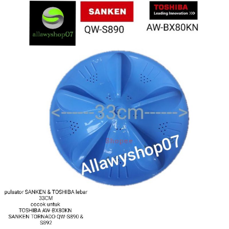 FULSATOR MESIN CUCI 1 TABUNG 33.CM AWBX -80 KN & SANKEN QW-S890