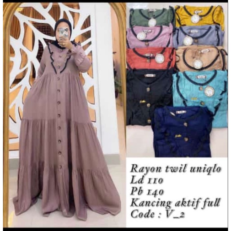 GAMIS RAYON JUBAH RAYON BY FRILLA TERLARIS