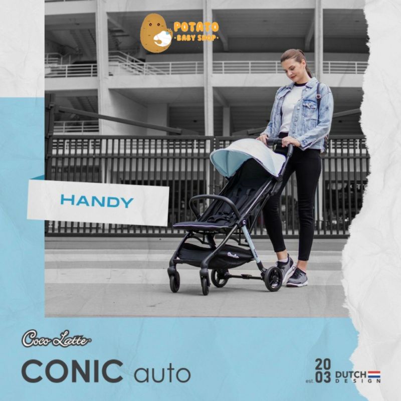 Cocolatte Stroller Conic Auto - Cabin Size Autofold Lipat Otomatis