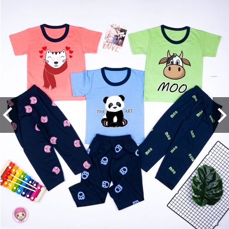 SETELAN BAJU TIDUR ANAK / SET BAJU ANAK COWOK / UNISEX CP 1-6 TAHUN &quot;SIMPLE ART EDITION&quot;