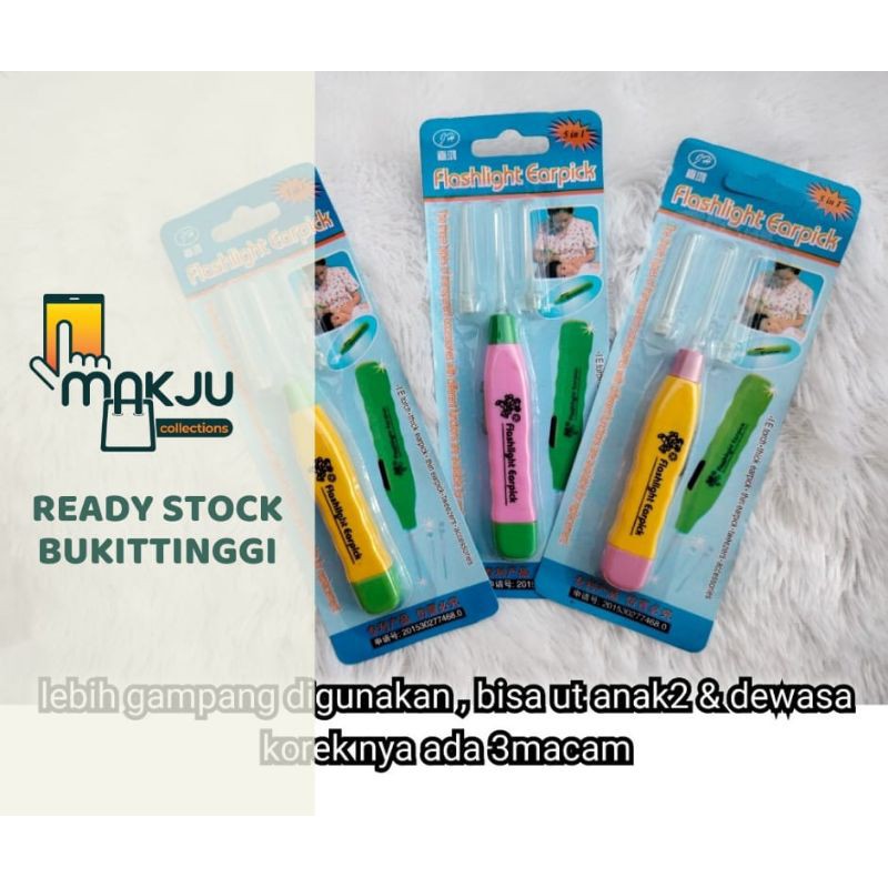 korek kuping LED 3in1 / pembersih kotoran telinga murah