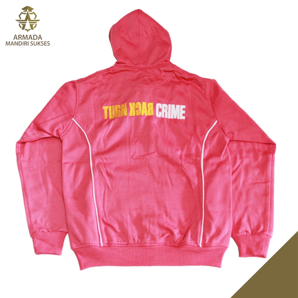 Hoodie Turn Back Crime Pink - Sweater Turn Back Crime Ritsleting