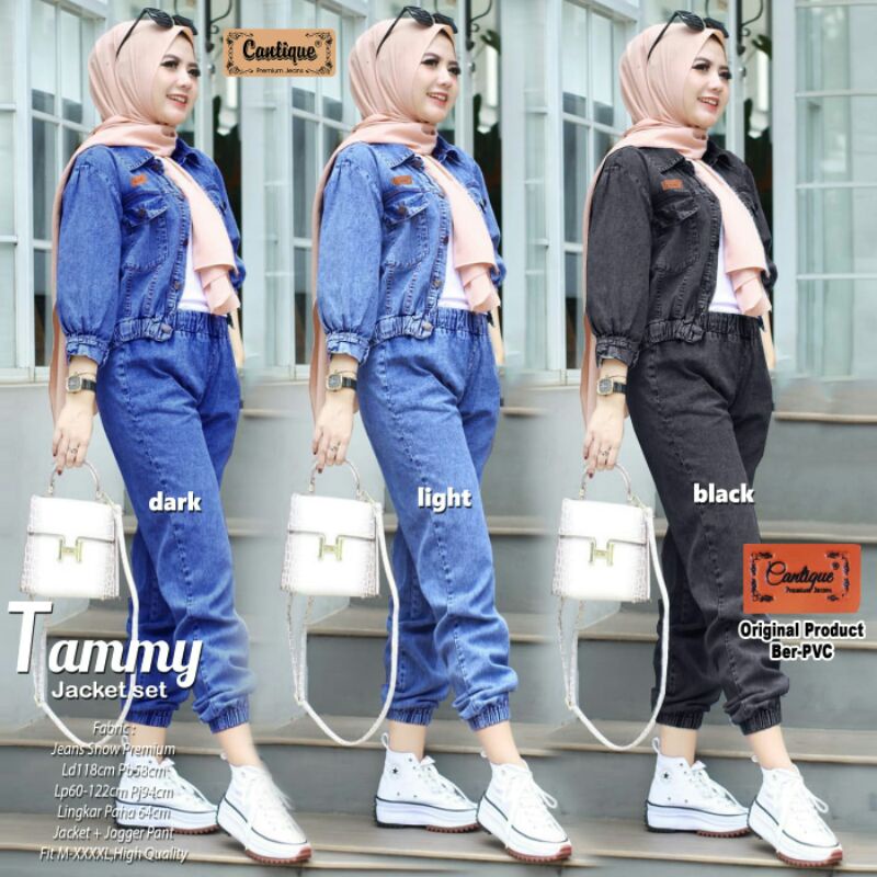 TAMMY JACKET SET BY CANTIQUE||JEANS SNOW PREMIUM LD 118 PB 58 LP 60-112 PJ 94 L.PH 64