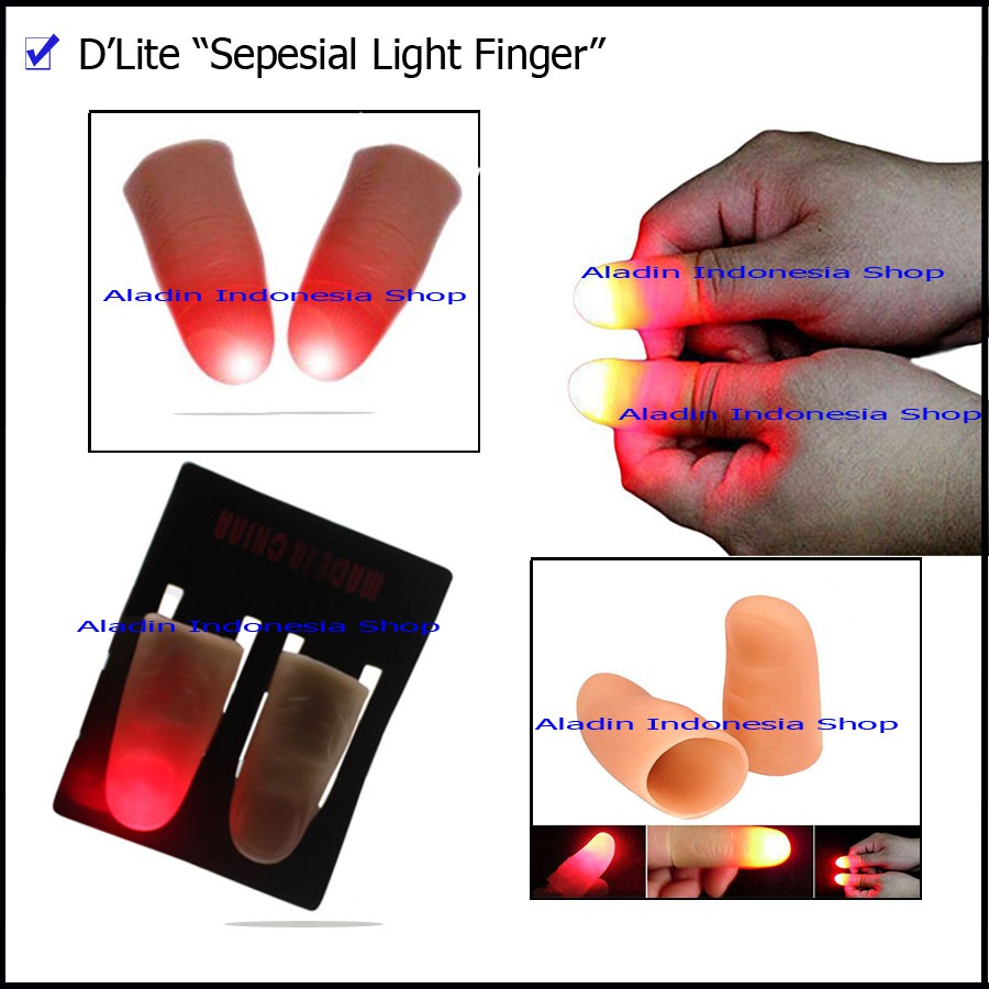 Lampu Jempol - Magic D'lite - Bola Lampu Ajaib - Magic Trik - Alat Sulap