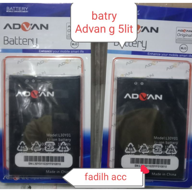 batrai batry batre Advan original g 5lit baterai original